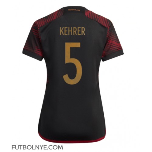 Camiseta Alemania Thilo Kehrer #5 Visitante Equipación para mujer Mundial 2022 manga corta